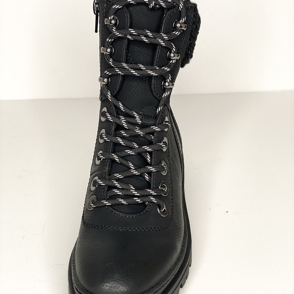 Steve Madden Keystone Faux Fur Trim Lace Up Boot - Picture 6 of 9